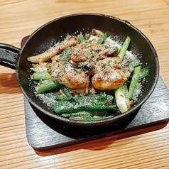 カキと葱のアンチョビバター炒め