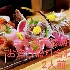 日本海荒波漁師お造り盛合せ～地魚3種2切れ～手作り醤油で