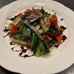 ハツ 旬野菜のソテー バルサミコソース
