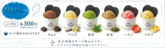 アイスクリーム(チョコ、バニラ、抹茶、紅茶、いちご、バナナ)