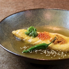 雲丹、いくらのとろとろ オムレツトリュフ餡