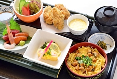 カキフライとミニうな丼御膳