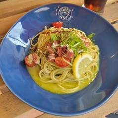 生ハムのジェノベーゼパスタ