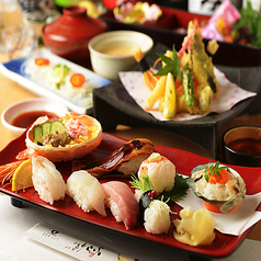 寿司と海老とサーモンと　大衆酒場 てっぺん　名古屋テラッセのコース写真