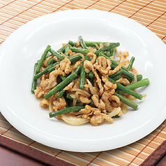 豚肉ニンニク茎炒め