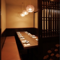 情緒溢れる個室席はご接待のご利用にも最適です◎