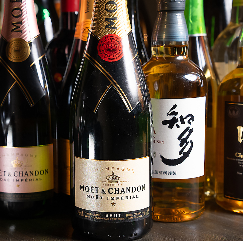 ドリンク豊富！スパークリングワインもございます♪　-関内　寿司　居酒屋-　糧　