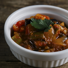 冷製ラタトゥイユ　バケット添え