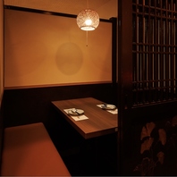 情緒溢れる個室席はご接待のご利用にも最適です◎