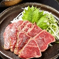 料理メニュー写真&nbsp;黒毛和牛レアステーキユッケ風