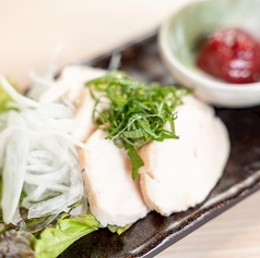 鶏むね肉の梅肉添え