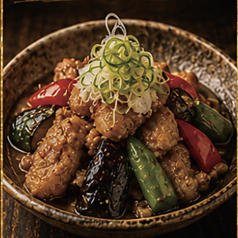 さっぱり鶏の野菜の揚げ浸し