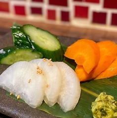 青木野菜の麹漬け~自家製大葉みそ添え~