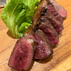 【こだわりの山の幸】鹿肉のリブロースステーキ♪