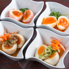 4種の自家製味玉で楽しむ深い旨み◎