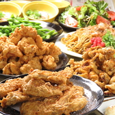 【当店といえばこれ!】唐揚げ食べ放題&飲み放題付き!さらに、全6品付きで3080円(税込)!