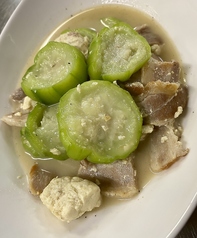 ナーベーラーの味噌煮 ( Miso simmered sponge gourd )