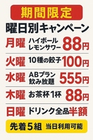 お得な曜日別クーポンが登場！