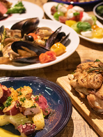 アンティパストや本場イタリアのメインディッシュ