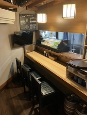 注文楽々のカウンター席