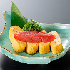 明太子乗せだし巻き玉子