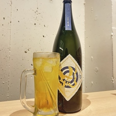 日本酒で割った緑茶ハイ