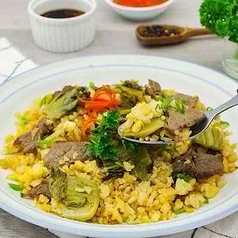 牛肉と高菜チャーハン