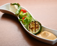 季節野菜の海老マヨネーズ