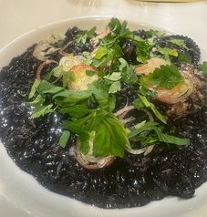 シーフードリゾット　イカ墨ソース