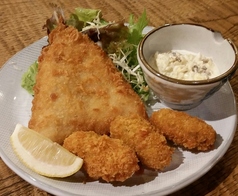 カキフライ＆アジフライ定食