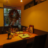 大切な人と過ごす特別な日にぴったりな半個室◎