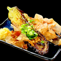 焼き茄子一本　生姜醤油
