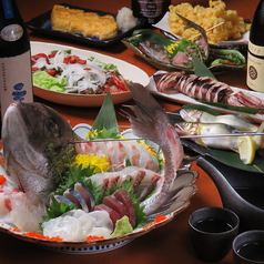 鮮魚 地酒 肴 魚晴のコース写真
