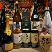 【全国から厳選した日本酒や、ジャパニーズウイスキー・シャンパンなど豊富なお酒をご用意】