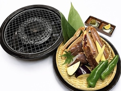 かに網焼き