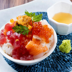 煎り酒で食す　ひとくち海鮮たたき丼