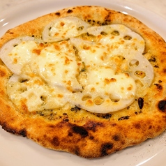 （季節限定)蓮根と松の実のバジルソース