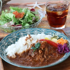 ごろっと骨付きチキン本格スパイスカレー(サラダドリンクセット)