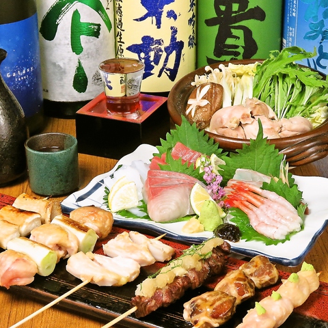 新鮮な地鶏を使用。ちゃんこ鍋と串とおいしい日本酒を各種ご用意しています！