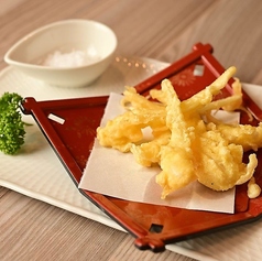 島らっきょ塩漬天ぷら