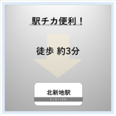 アクセス抜群。北新地駅 徒歩3分の好立地。
