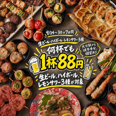 【焼き鳥・個室あり】炭火野菜巻き串と餃子 博多うずまき 大分駅前店の雰囲気1