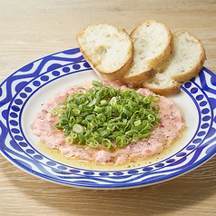 たたきまぐろの洋風ネギパッチョ