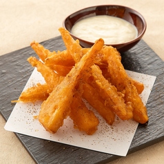 山椒香る人参フリット　にんにくマヨソース