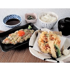 なめろうと旬の天ぷら御膳