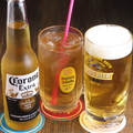 料理メニュー写真&nbsp;生ビール、コロナビール、ハイボール