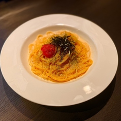 明太クリームパスタ