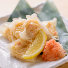 自家製かにシュウマイ(蒸しはもちろん揚げもできます!)