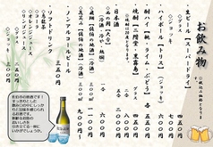 ドリンクメニュー