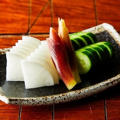 自家製 漬物盛り合わせ(大根・きゅうり・茗荷)